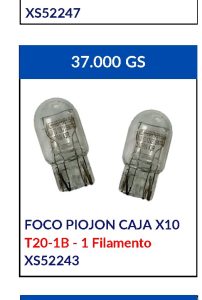 FOCO PIOJON 2 FILA. BLANCO X10